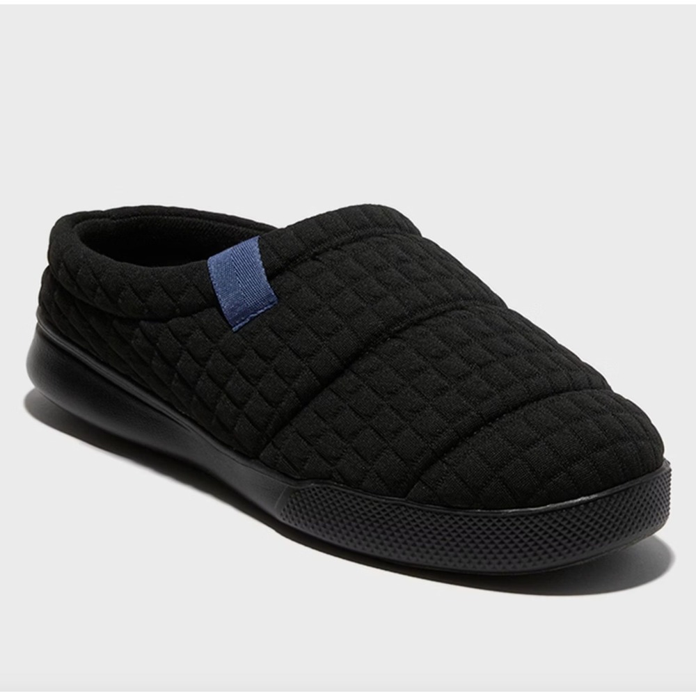 Black Memory Foam Clog Slippers dluxe by Dearfoams Julien Men's L Indoor Outdoor